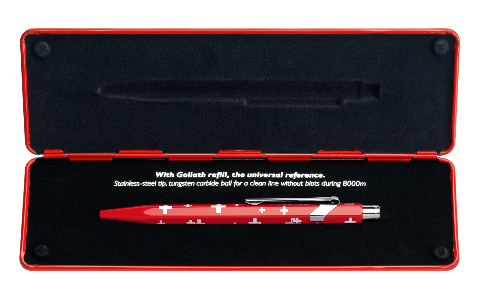 Шариковая ручка со швейцарским флагом Totally SWISS Collection (в металлическом пенале)